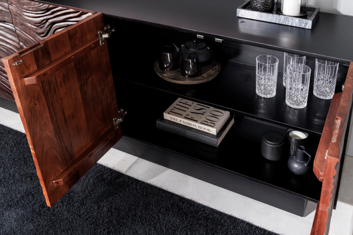 Bufet FLUID din lemn de salcam, 175 cm [9]