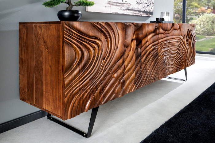 Bufet FLUID din lemn de salcam, 175 cm [5]