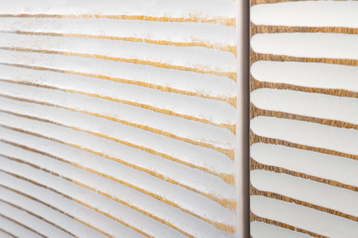 Bufet GOLDEN SUNSET 140 cm 3D din lemn de mango, alb [10]