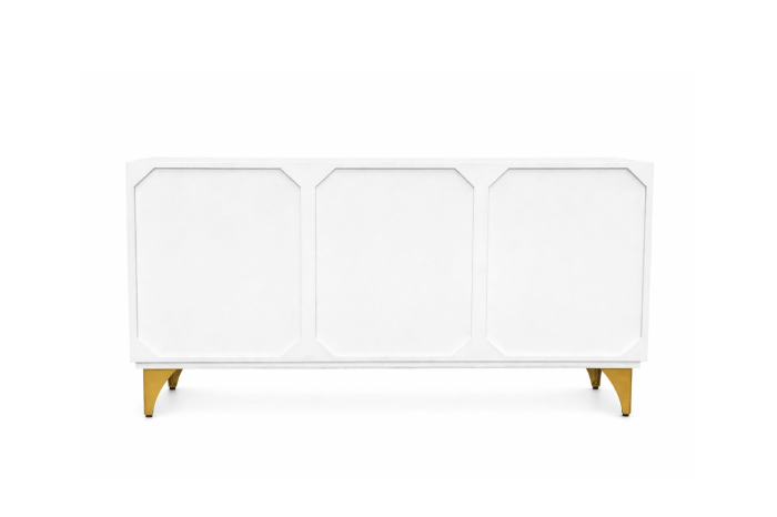 Bufet GOLDEN SUNSET 140 cm 3D din lemn de mango, alb [13]