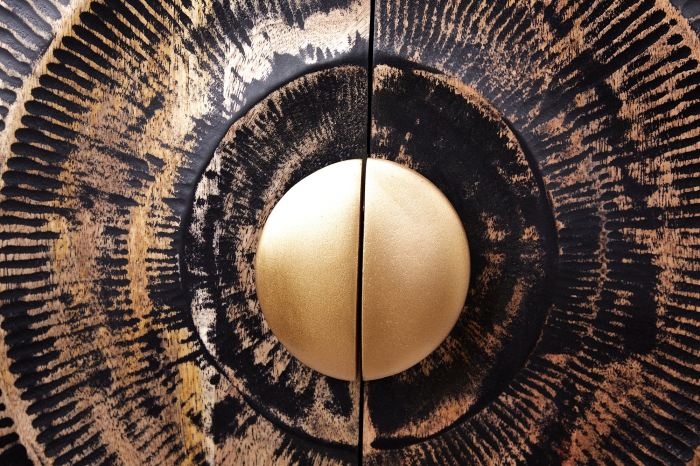 Bufet GOLDEN SUNSET suspendat din lemn de mango negru, 180 cm [5]