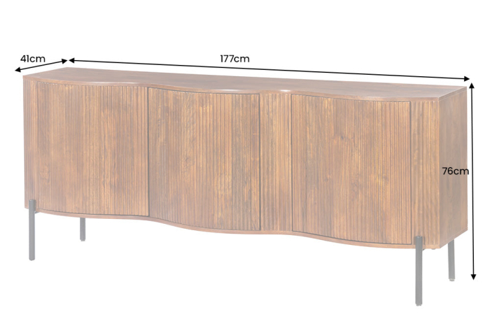 Bufet GRANDEUR din lemn de mango si picioare metalice, 180 cm [11]