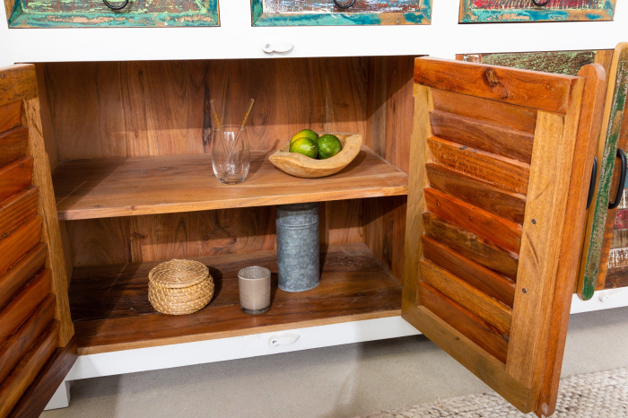 Bufet JAKARTA din lemn de mango si lemn reciclat, 160 cm [9]