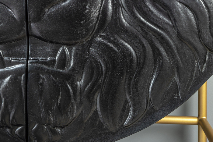Bufet LION din lemn de mango negru, 140 cm [8]