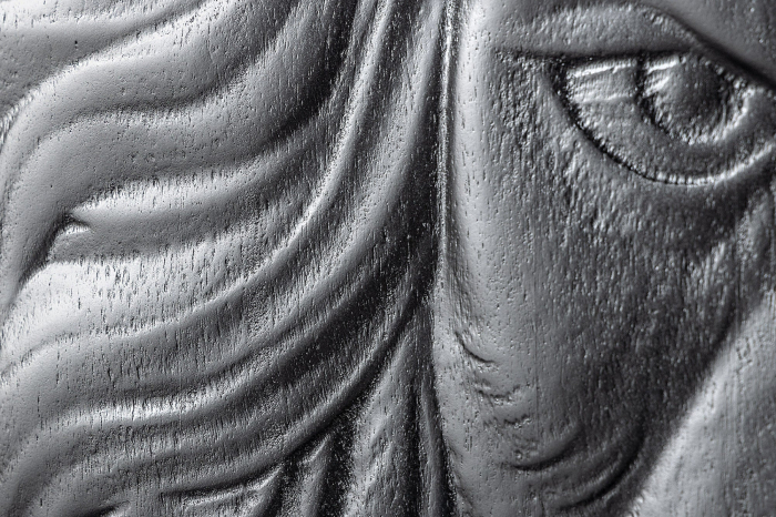 Bufet LION din lemn de mango negru, 140 cm [7]