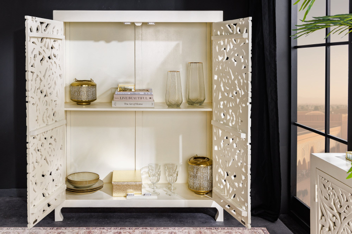 Bufet MARRAKECH din lemn de mango alb, 140 cm [4]