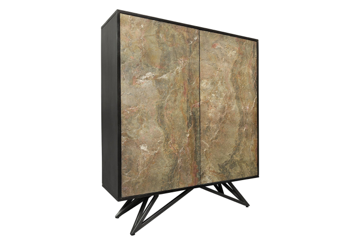 Bufet MOUNTAIN SOUL din lemn de salcam cu aspect de piatra, 120 cm [1]