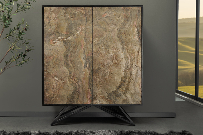 Bufet MOUNTAIN SOUL din lemn de salcam cu aspect de piatra, 120 cm [3]