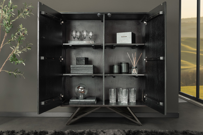 Bufet MOUNTAIN SOUL din lemn de salcam cu aspect de piatra, 120 cm [4]