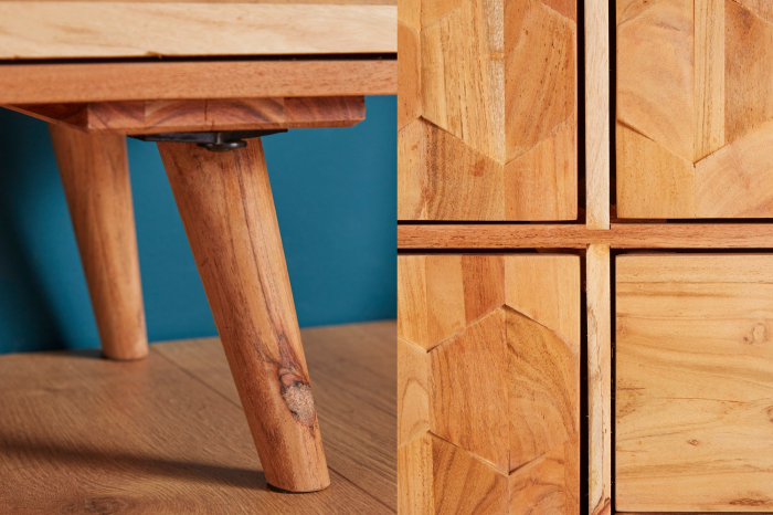 Bufet MYSTIC LIVING din lemn de salcam, 140 cm [7]