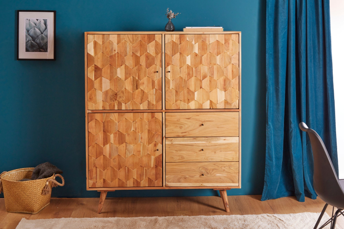 Bufet MYSTIC LIVING din lemn de salcam, 140 cm [2]