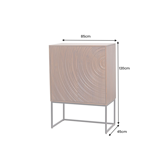 Bufet ORBIT 120 cm, lemn de mango 3D, maro [9]