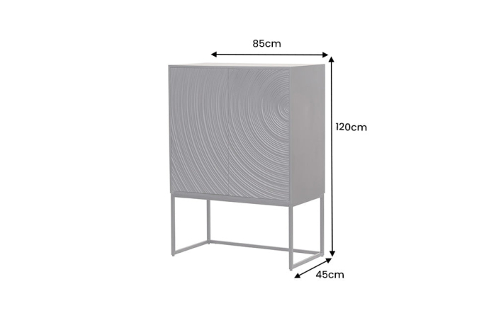 Bufet ORBIT 120 cm, lemn de mango 3D, negru [7]