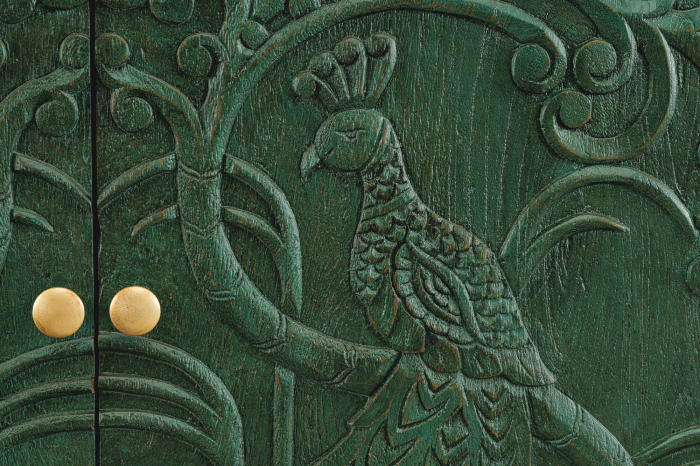 Bufet PEACOCK din lemn de mango verde, 175 cm [10]