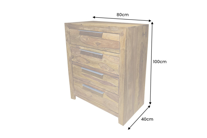 Bufet PURE 100 cm din lemn de sheesham, finisaj maro piatră [10]