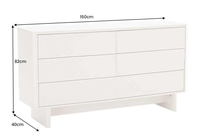 Bufet SAVOY 150 cm 3D albă cu blat din ceramică imitație de marmură albă [13]