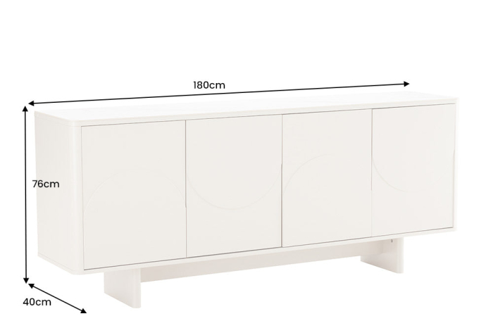 Bufet SAVOY 180 cm 3D cu blat din ceramică imitație de marmură albă [16]