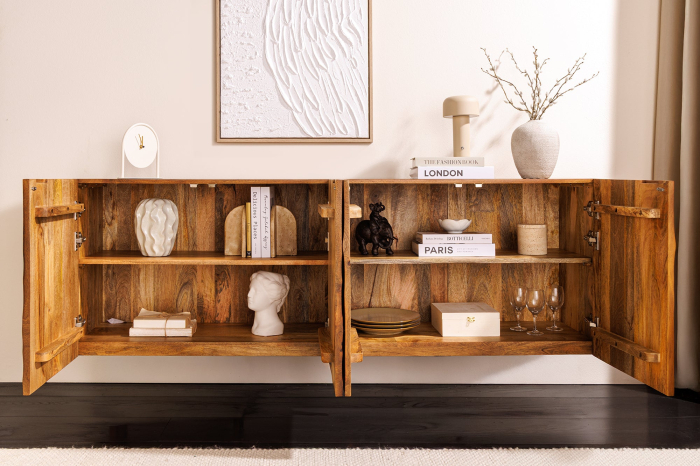 Bufet SCORPION suspendat din lemn de mango, 180 cm [4]