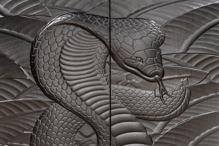 Bufet SNAKE din lemn de mango negru, 120 cm [7]