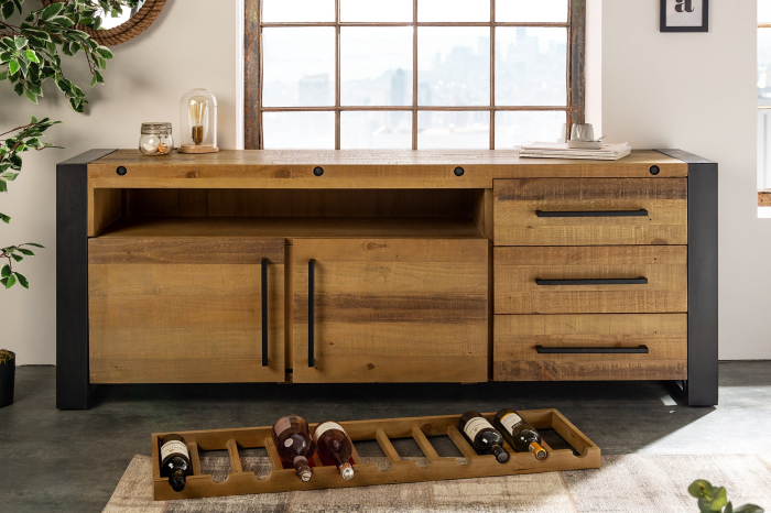 Bufet THOR din lemn de pin, 195 cm [5]