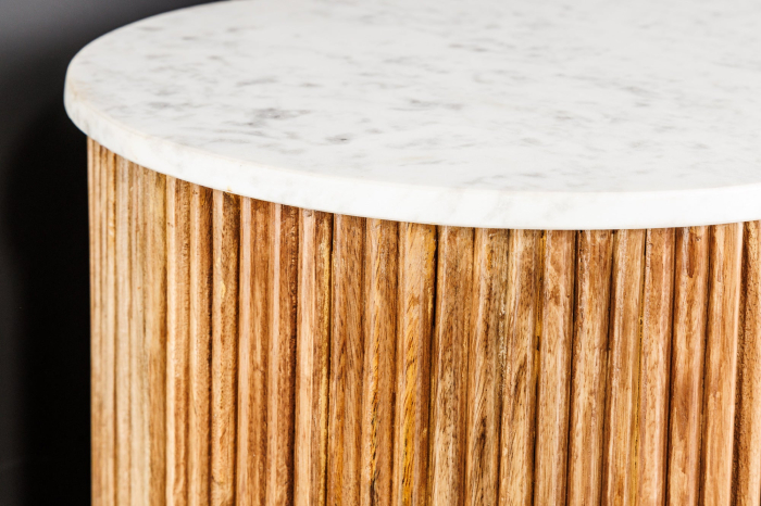 Bufet TRES CHIC din lemn de mango si blat din marmura, 105 cm [5]