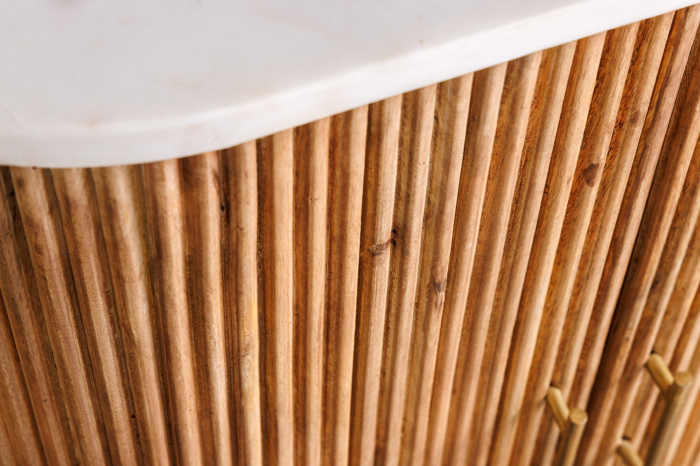 Bufet TRES CHIC din lemn de mango si blat din marmura, 70 cm [6]