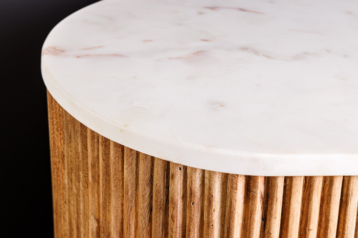 Bufet TRES CHIC din lemn de mango si blat din marmura, 70 cm [5]