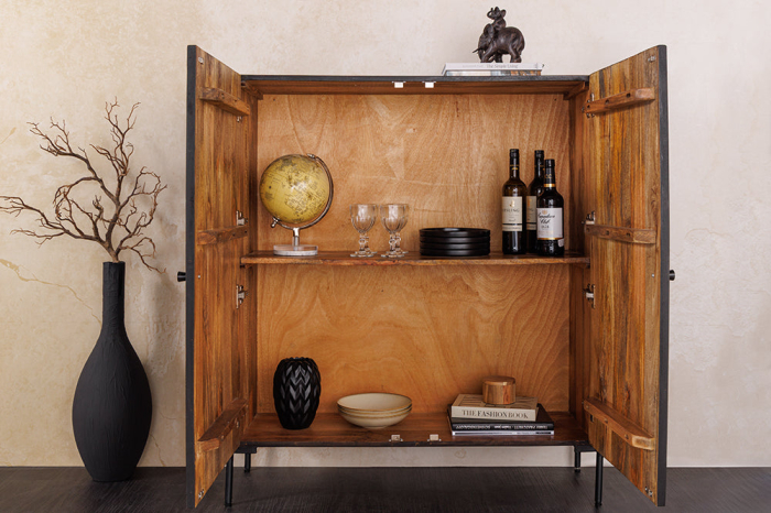 Bufet TRIBAL din lemn de mango maro, 120 cm [5]