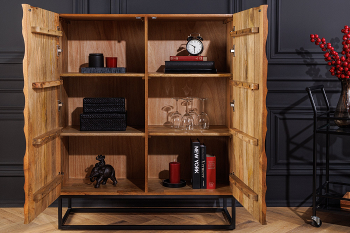 Bufet VULCANO din lemn de mango maro, 120 cm [5]