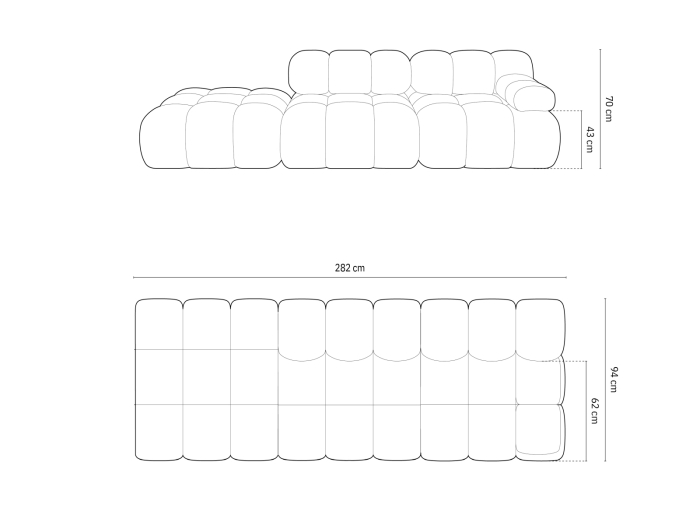 Canapea Bellis cu tapițerie din catifea [5]