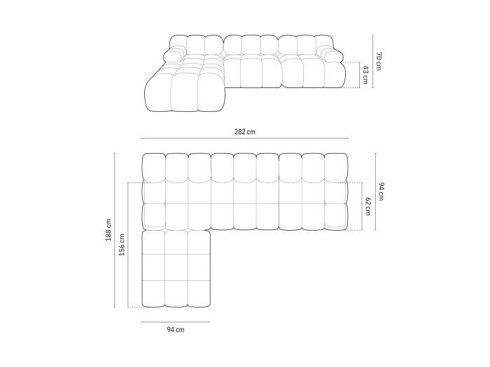 Canapea Bellis cu tapițerie din catifea [5]