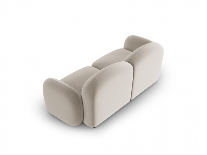 Canapea Blair cu 2 locuri si tapiterie din catifea, bej [3]