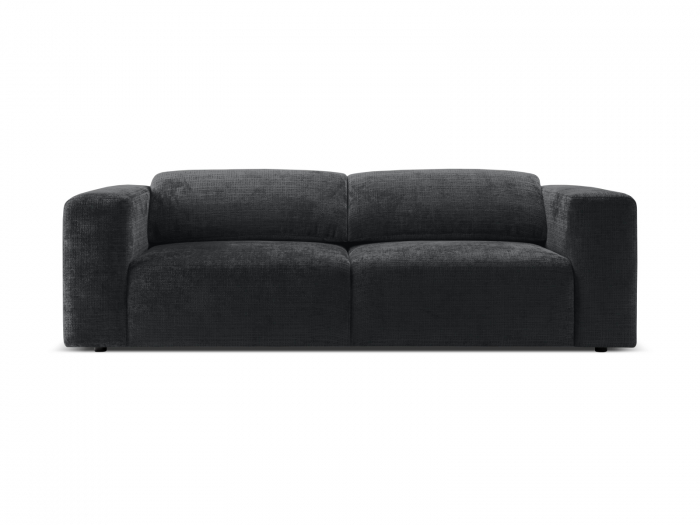 Canapea Cruz cu 3 locuri, tetiere reglabile si tapiterie din tesatura structurala, anthracite [2]