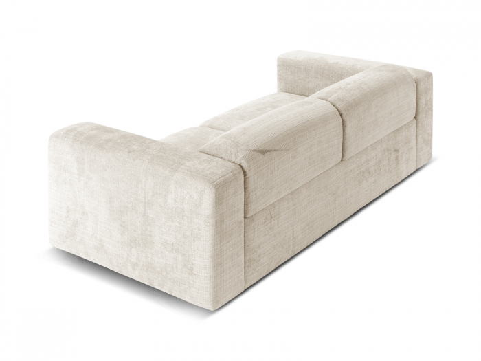 Canapea Cruz cu 3 locuri, tetiere reglabile si tapiterie din tesatura structurala, ivory [5]
