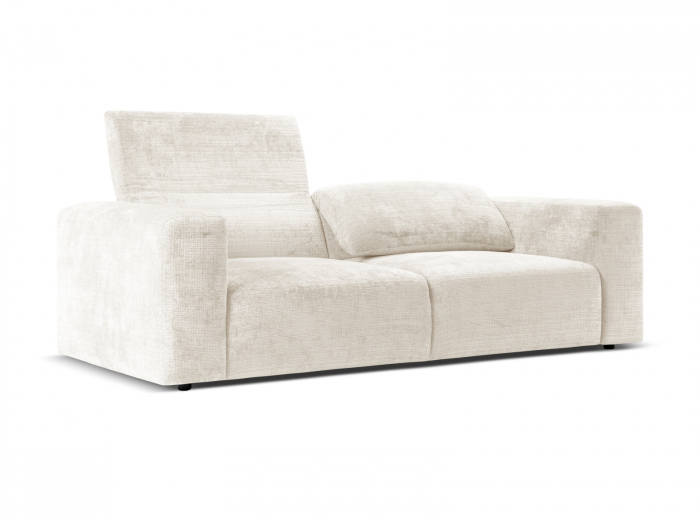 Canapea Cruz cu 3 locuri, tetiere reglabile si tapiterie din tesatura structurala, ivory [4]