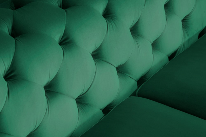 Canapea cu 3 locuri Modern Barock cu tapiterie din catifea si lemn de pin, verde [7]