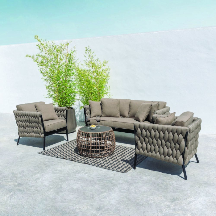 Canapea de exterior cu 3 locuri Rebecca,cadru  din aluminiu 206 x 83 x 74 cm [3]