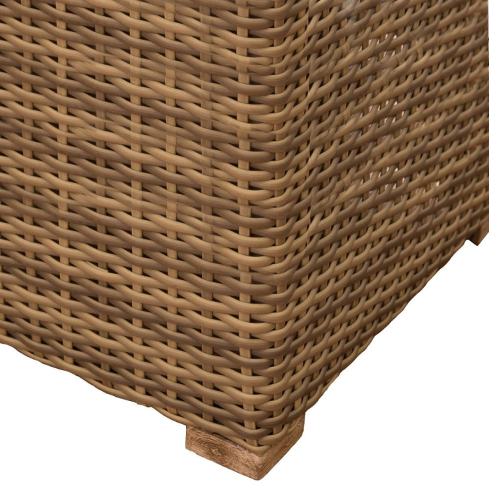 Canapea de exterior cu 3 locuri din rattan . 248 x 88 x 74 cm [6]