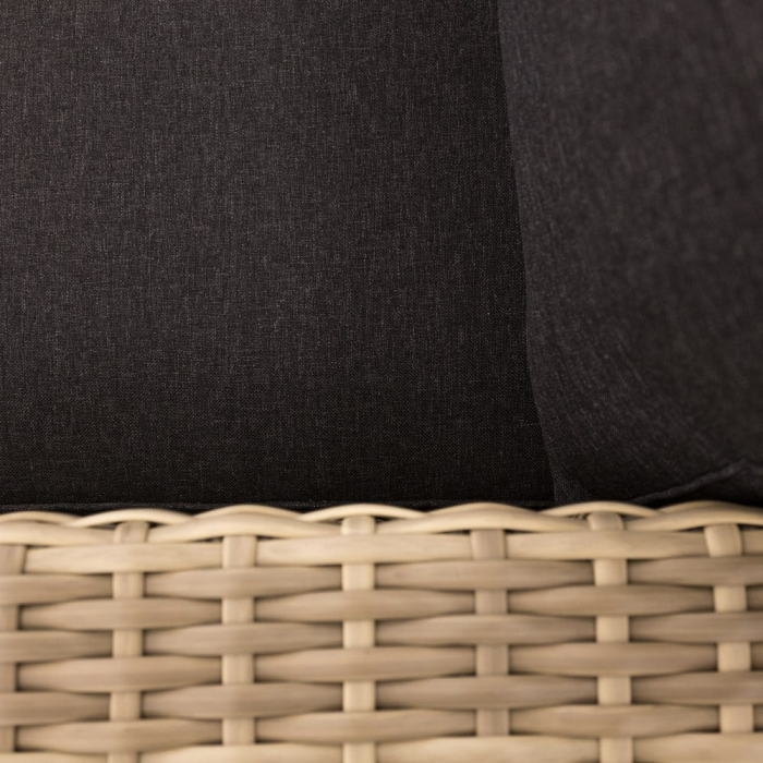Canapea de exterior cu 3 locuri din rattan . 248 x 88 x 74 cm [4]