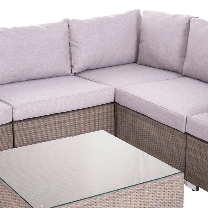 Modul colțar de exterior, Marlene din rattan. 74 x 86 x 68 cm [2]