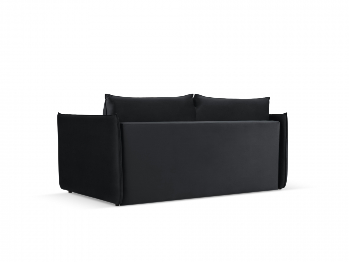 Canapea extensibila Agate cu 3 locuri si saltea inclusa, negru [3]