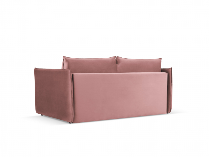 Canapea extensibila Agate cu 2 locuri si saltea inclusa, roz [3]