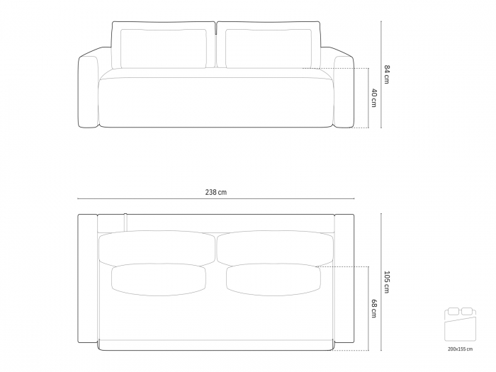 Canapea extensibila Belfast cu tapiterie din tesatura structurala [8]