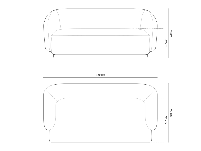 Canapea Gomera cu tapițerie din catifea [5]