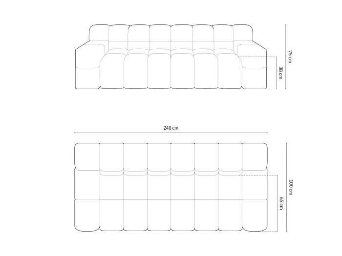 Canapea Hawaii cu tapițerie din catifea [6]