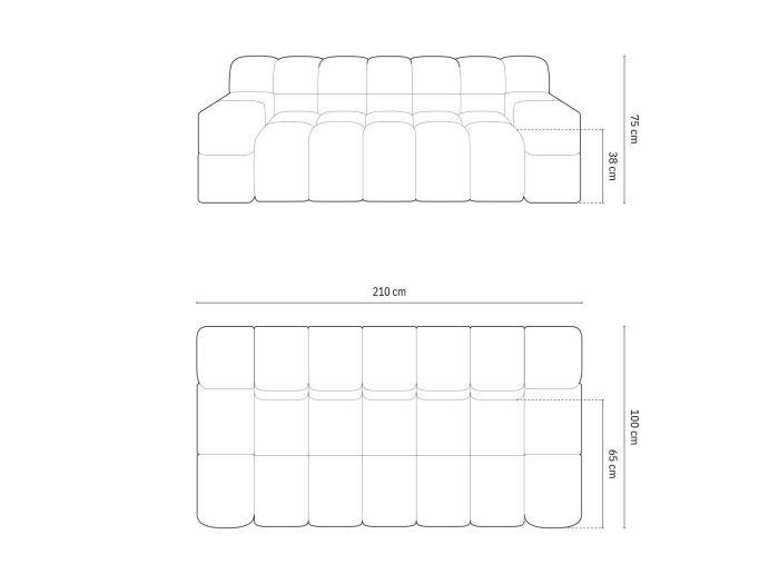 Canapea Hawaii cu tapițerie din catifea [6]