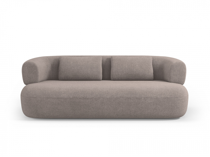 Canapea Jenny cu 3 locuri si tapiterie boucle, maro deschis [1]