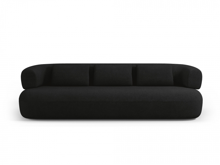 Canapea Jenny cu 4 locuri si tapiterie boucle, negru [1]