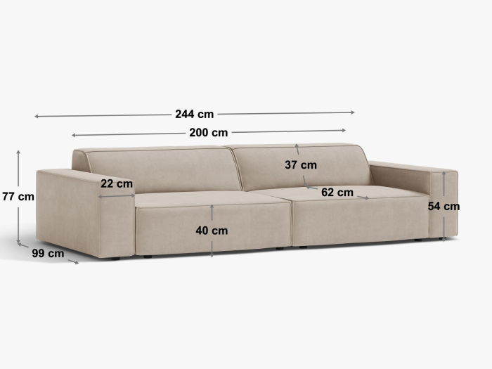 Canapea Jodie cu tapițerie din boucle [4]