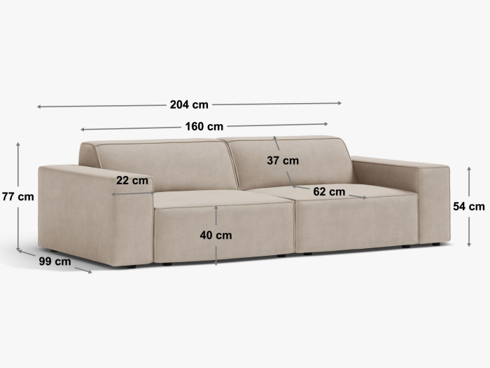 Canapea Jodie cu tapițerie din țesătură structurală [7]